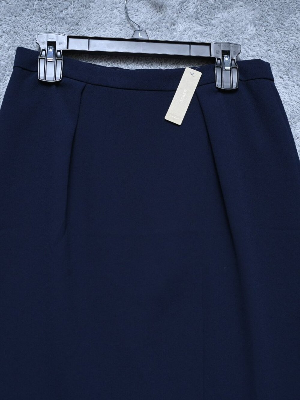 J Crew Vintage Skirt Straight Navy Blue Knee Length Women's Size 6 NWTS - Picture 2 of 6
